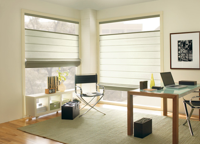 Roman Blinds in the office