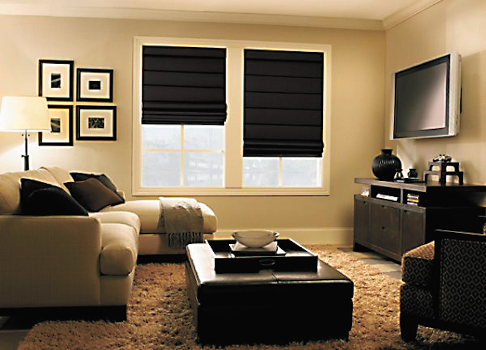 Roman Blinds in the living room